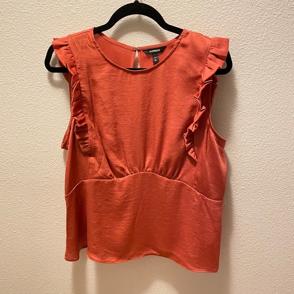 Express Tops - Express Sleeveless Ruffle Top Size XL